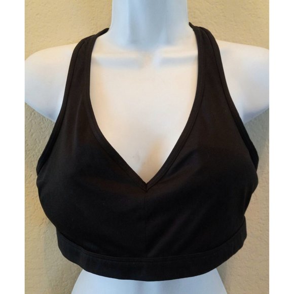 Victoria's Secret Other - VICTORIA'S SECRET SPORT Sports Bra L Black Strappy Activewear Yoga Workout Gym